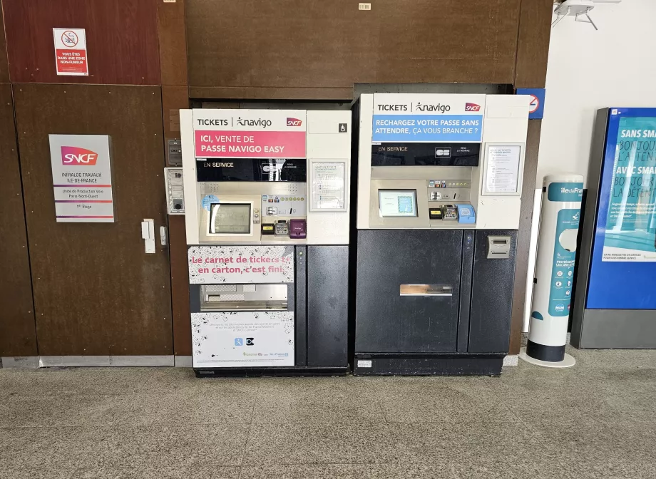 Automatic machines in RER stations