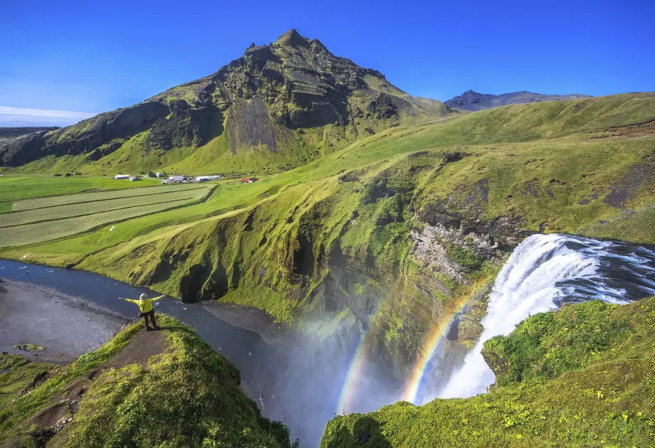 Mountain at Skogafoss