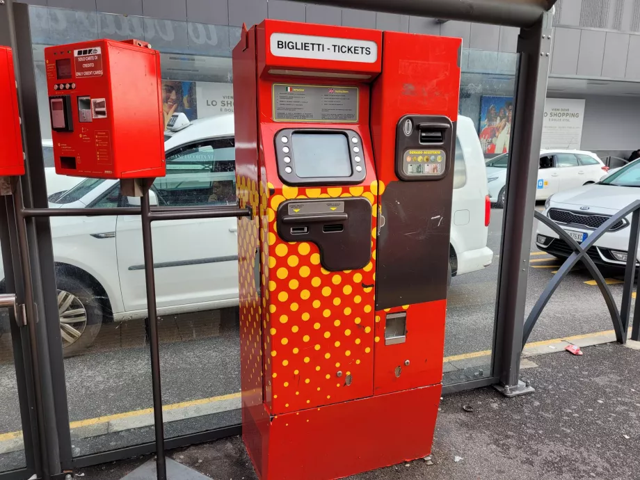 Ticket machine of the Bergamo transport company