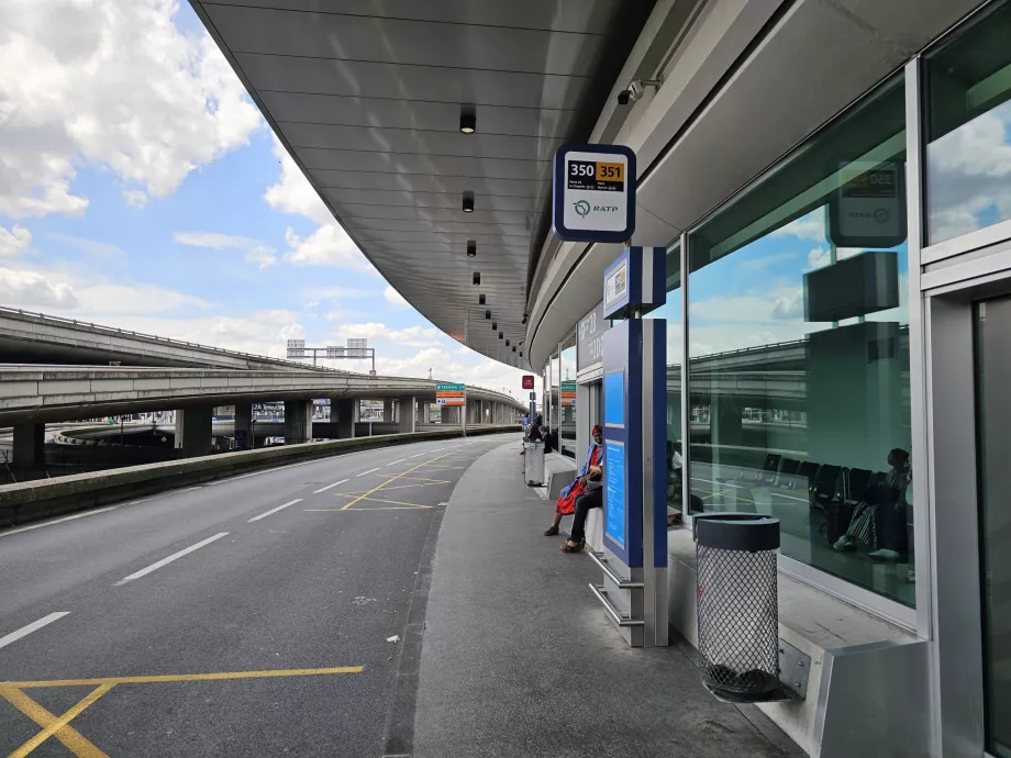 Bus stop 350 and 351 at Terminal 2B