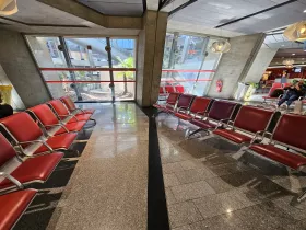Seats in the public area of Terminal 1