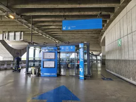 Taxi stand in front of the arrivals hall, Terminal 1
