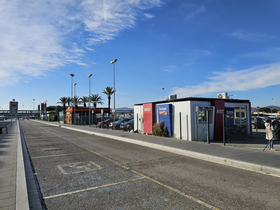 Car rental in front of Terminal 2