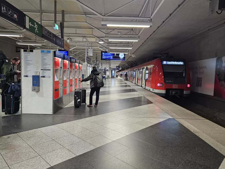 Ticket machines on the platform