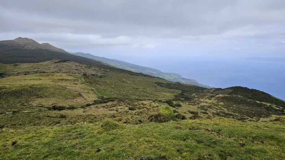 View of the south coast of the island