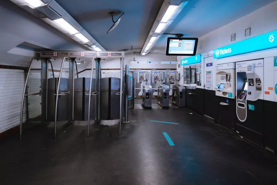 Ticket machines and turnstiles