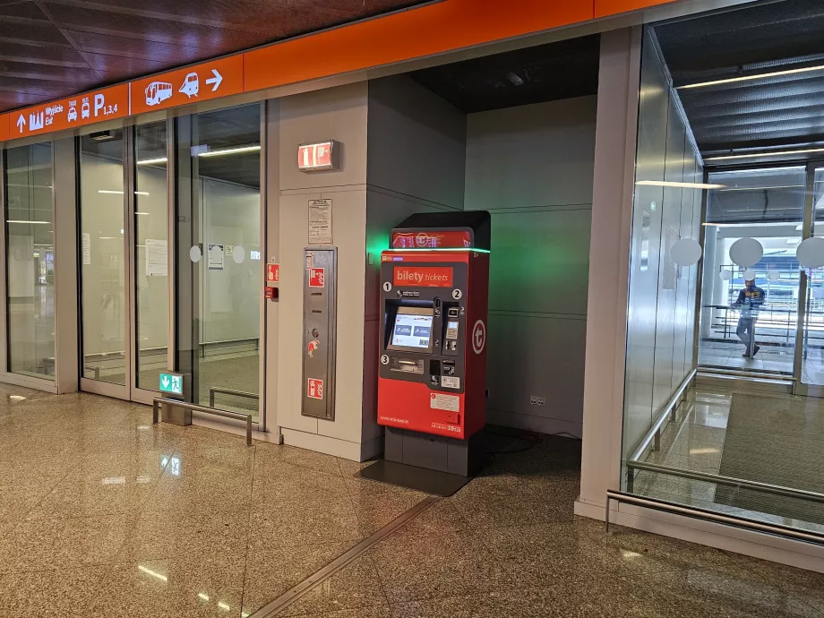 Ticket vending machine - bus + train S lines, arrivals hall