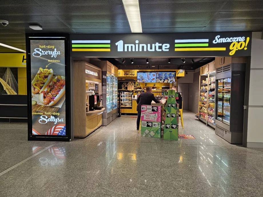 Minimarket in the arrivals hall