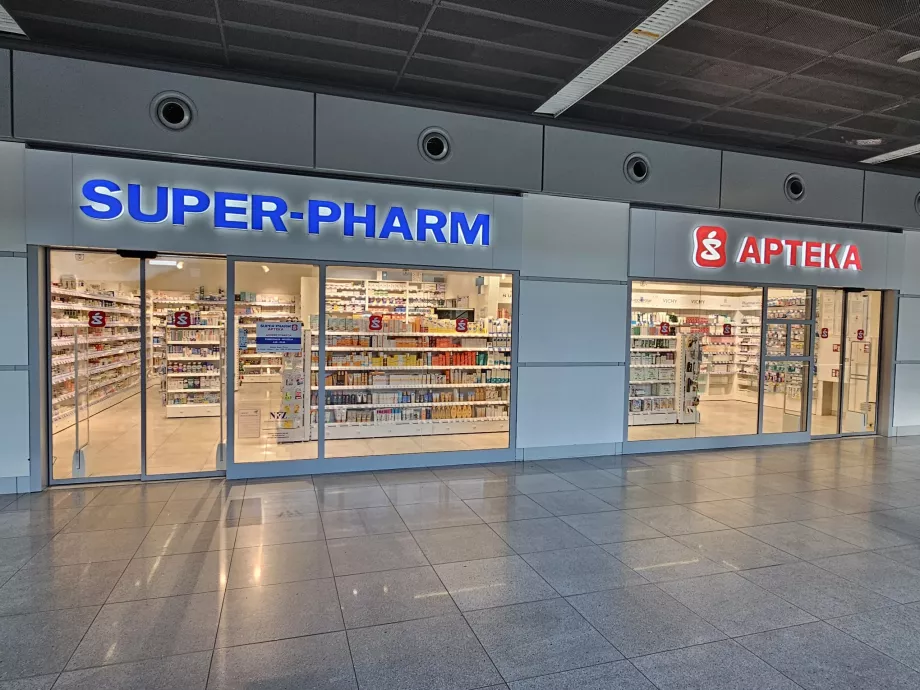 Pharmacy, public area, arrivals hall