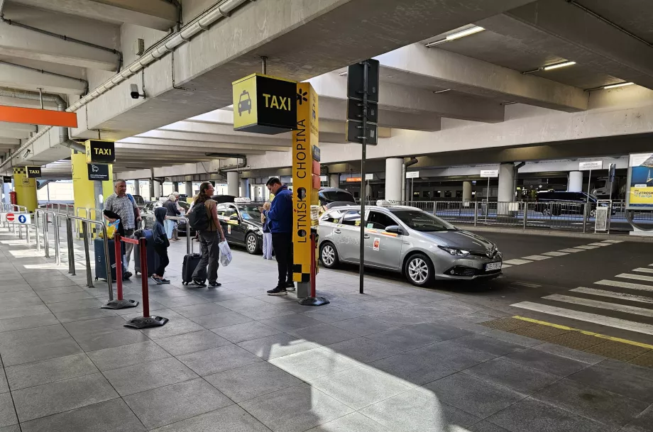 Taxi stand in front of the arrival hall