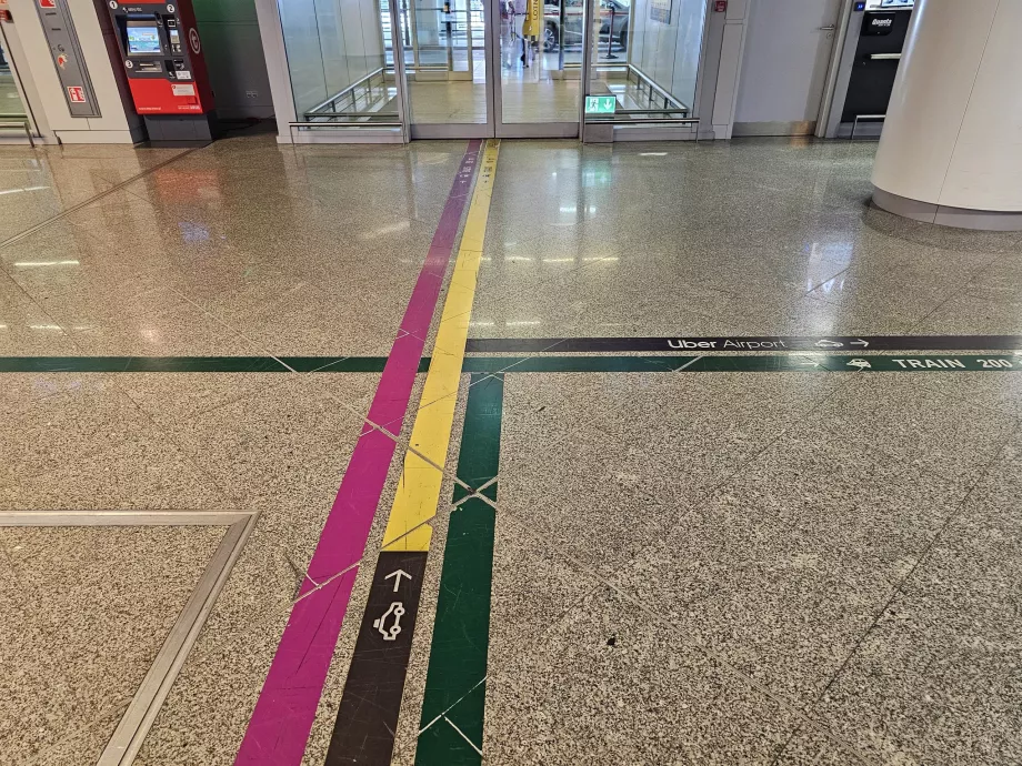 Orientation marks on the floor