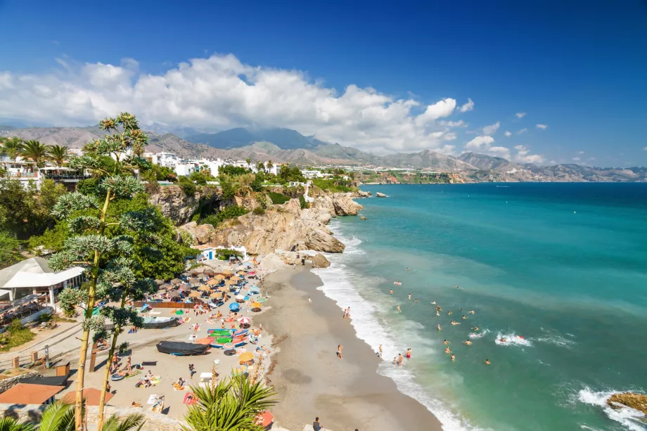 The rocky coast of Nerja