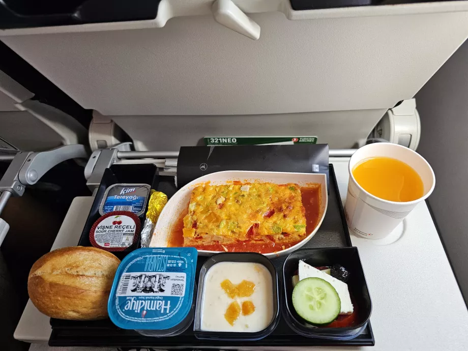 Breakfast on a European flight