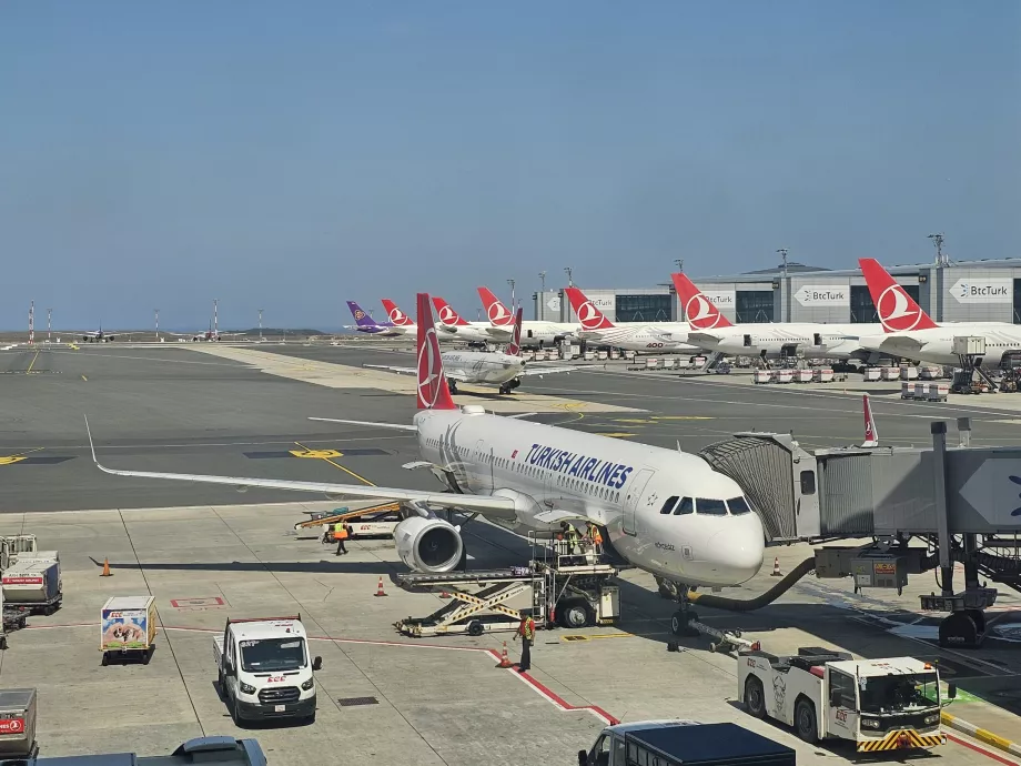 Turkish Airlines aircraft at Istanbul Airport