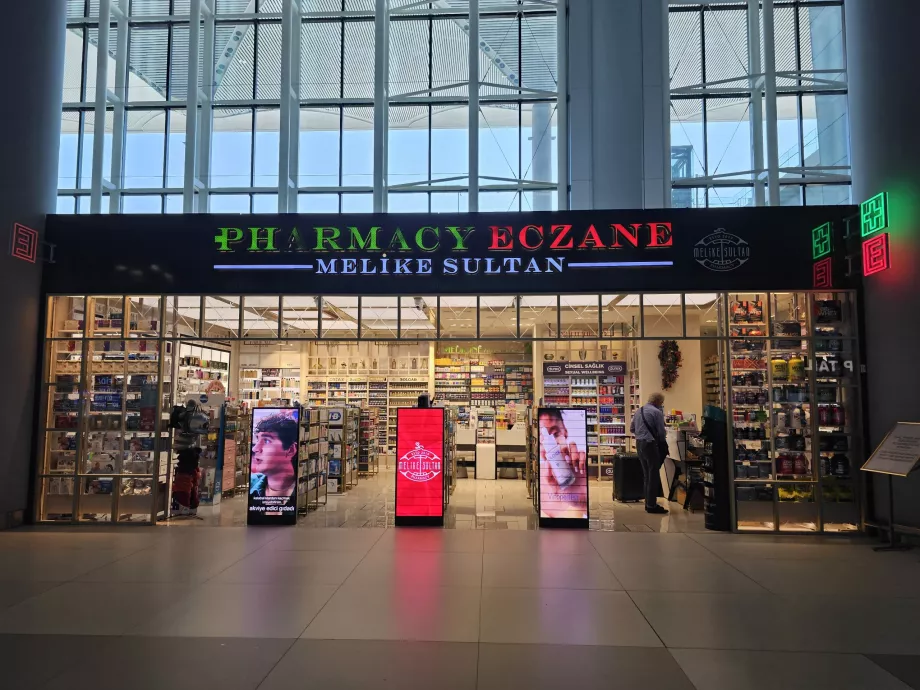 Pharmacy in the arrivals area