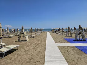 Paid beach on Lido di Venezia