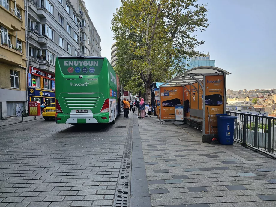 Bus stop at Taksim Square