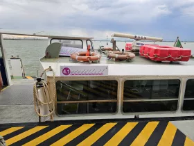 Line marking on the side of the boat