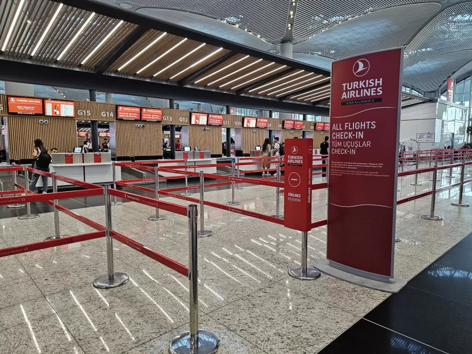 Check-in counters at Istanbul Airport