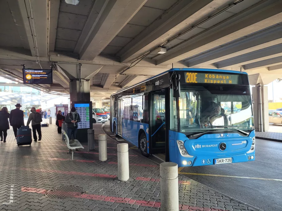 Public transport stop at the airport