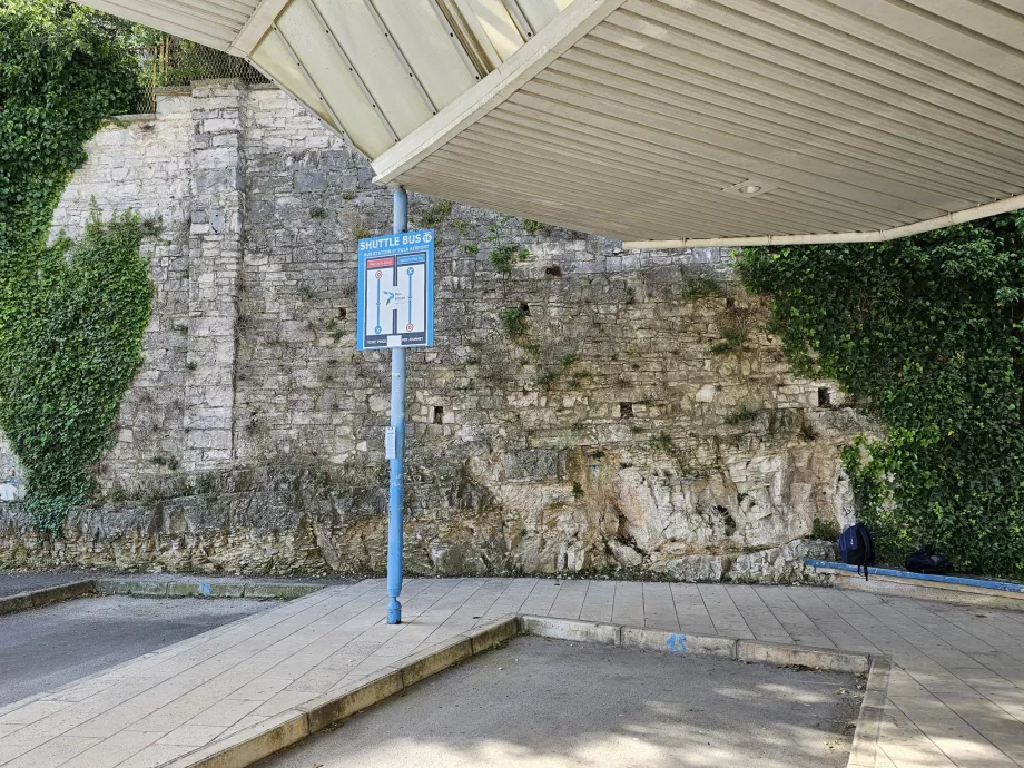 Airport bus stop at Pula bus station