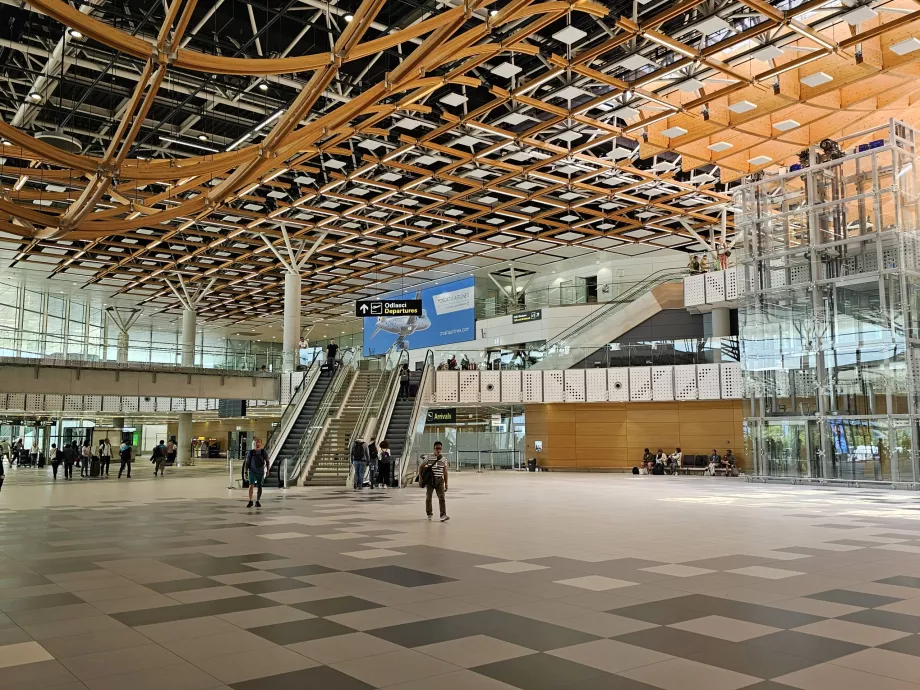 Security checks up the escalators