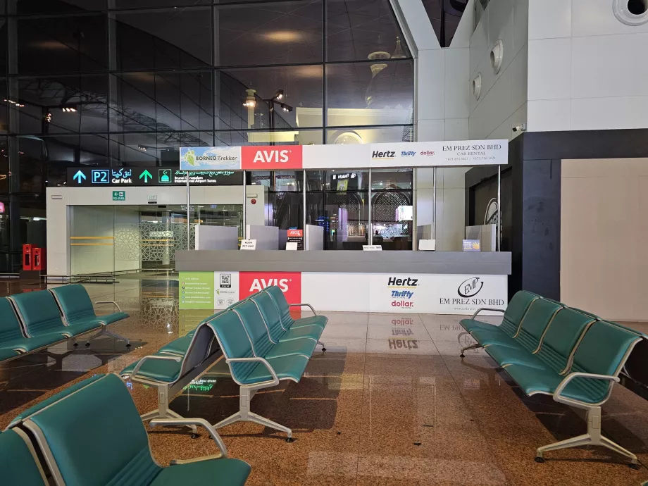 Car rental in the arrivals hall