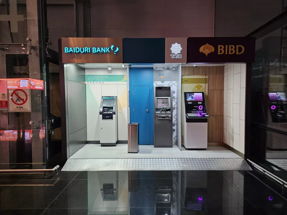 ATMs in the arrivals hall