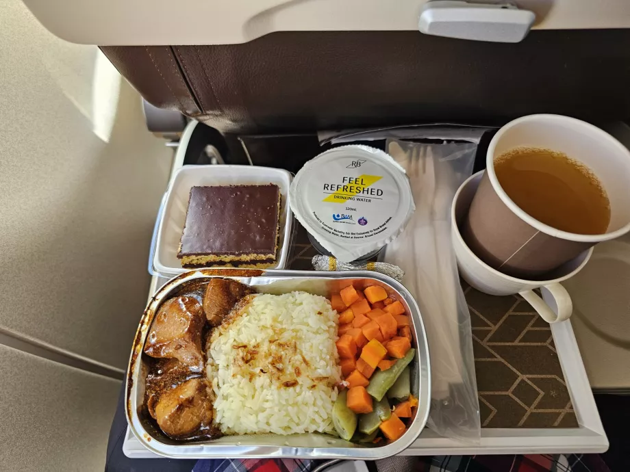 Lunch on Brunei - Jakarta flight