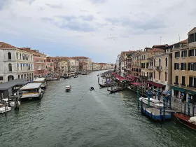 View from the Rialto Bridge on the Grand Canal