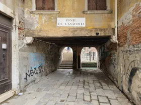 Passages under houses in Venice