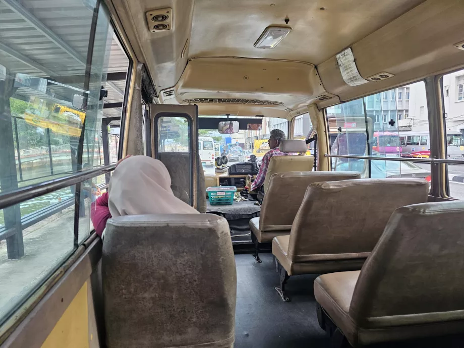 Interior of a public transport bus