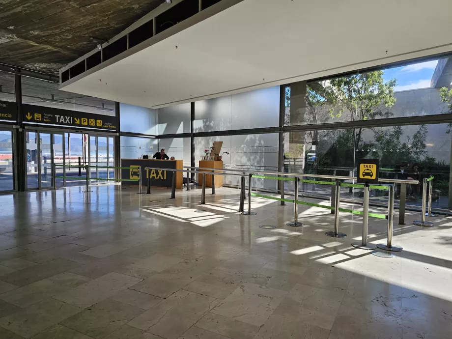 Taxi counter in the arrivals hall