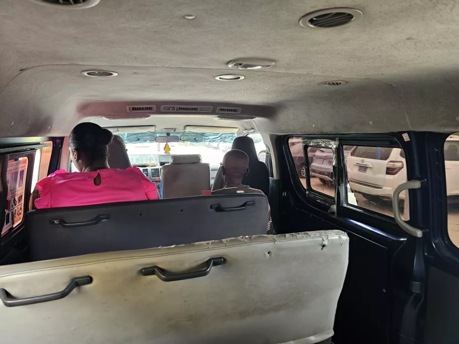 Interior of the minibus, St. Martin