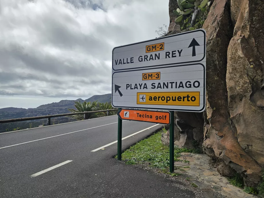 Directional signs on roads