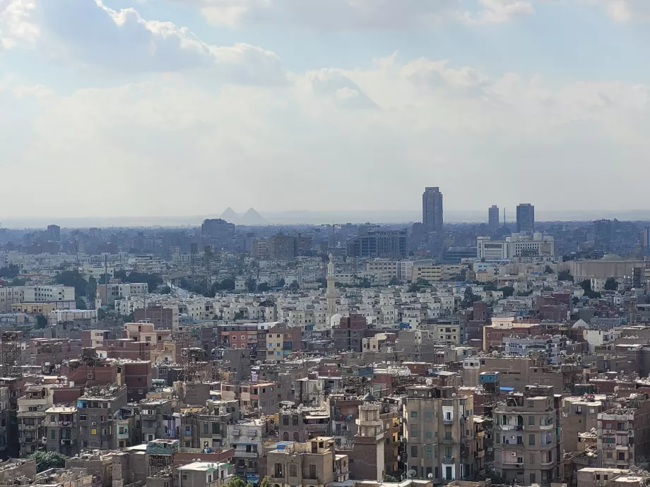 View of the pyramids from the citadel