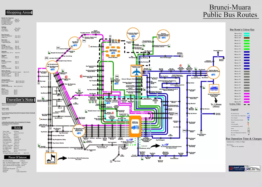 Map of bus lines