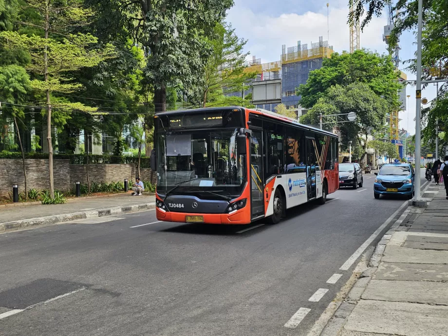 Slower red and white buses