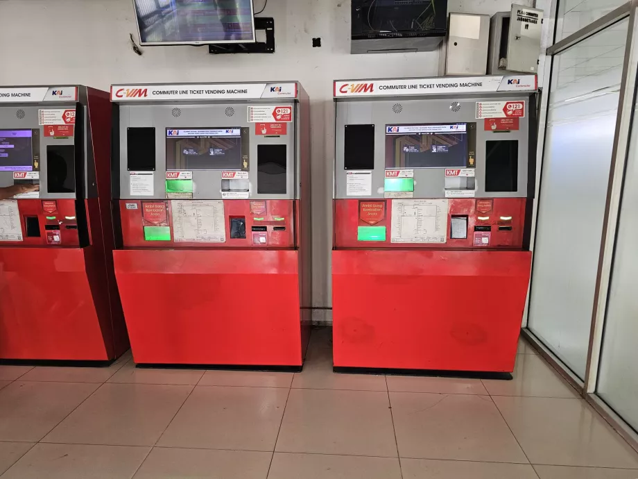 Ticket machines, suburban train stations