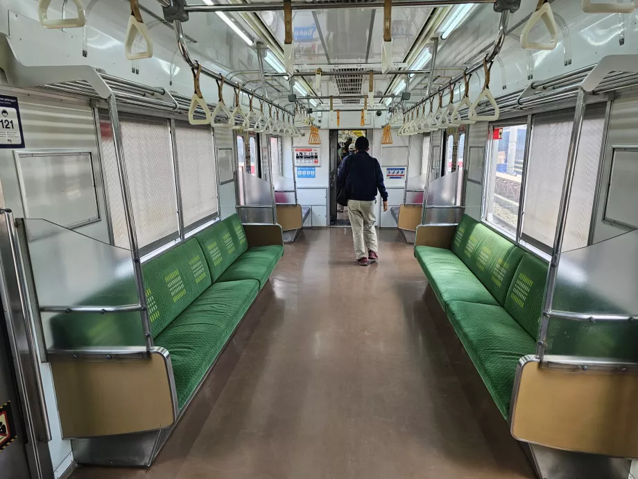 Suburban train interior