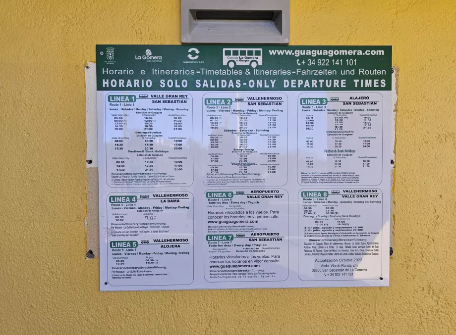 Bus timetables at bus stops