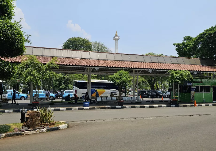 Bus stop DAMRI near Gambir station