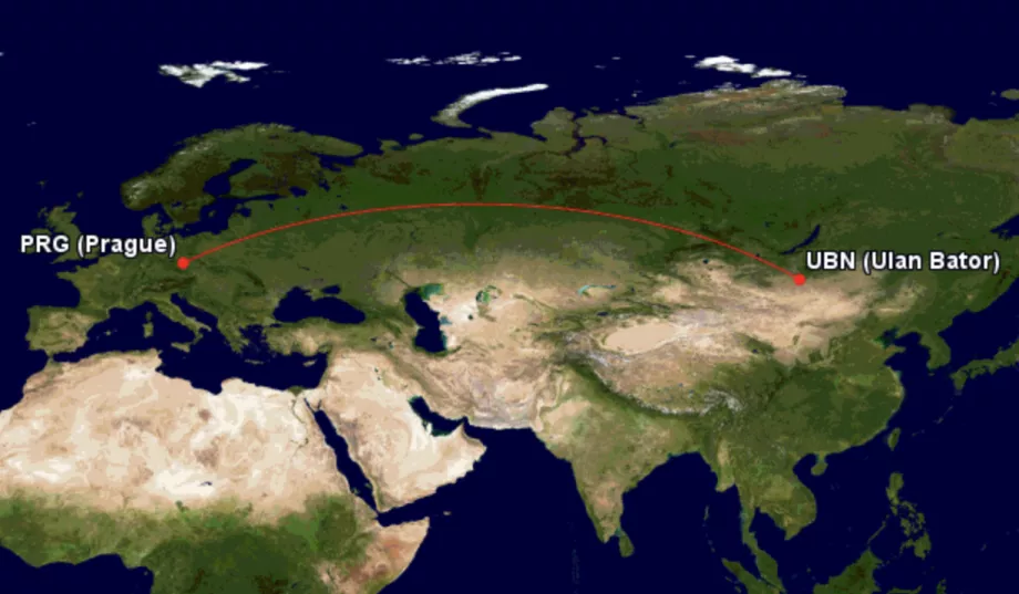 New Eznis Airways route from Prague to Ulaanbaatar