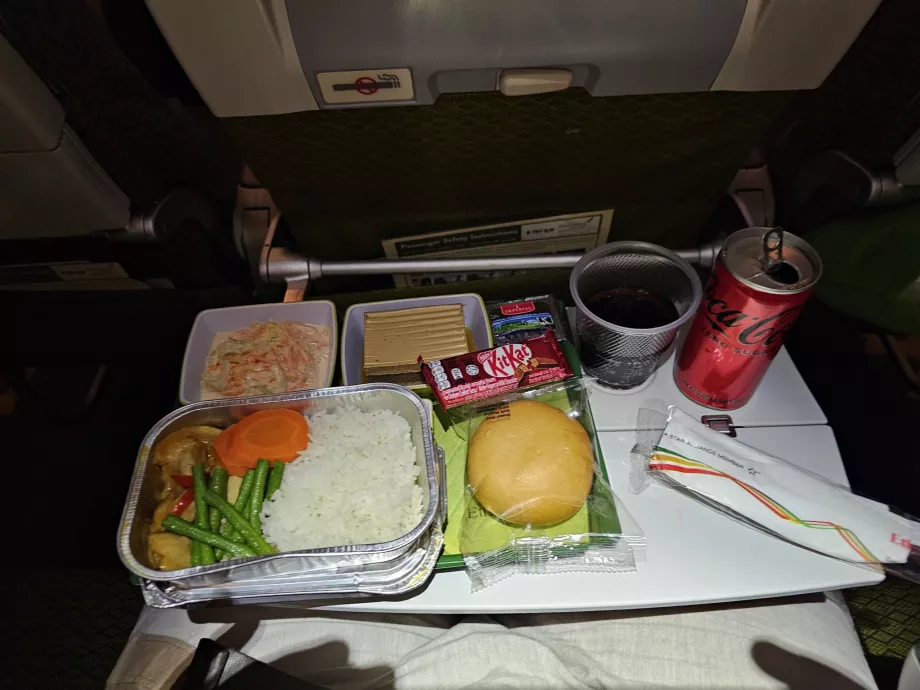 Dinner in economy class