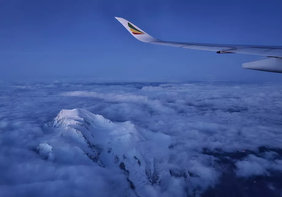 Ethiopian Airlines, Airbus A350 descending to Geneva Airport