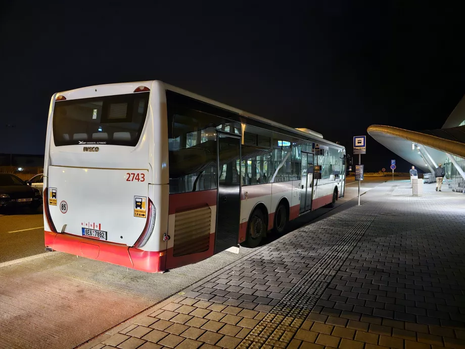 Bus stop in front of the terminal