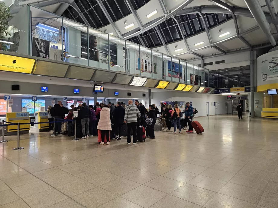 Departure hall, BRQ Airport