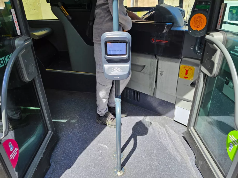 Ticket validator on the bus