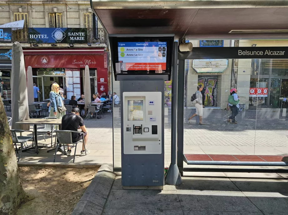 Ticket machine at the tram stop