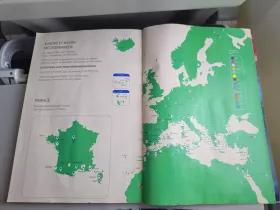 Map of destinations in the in-flight magazine